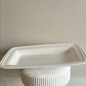 P Home Elegant White Serving Platter